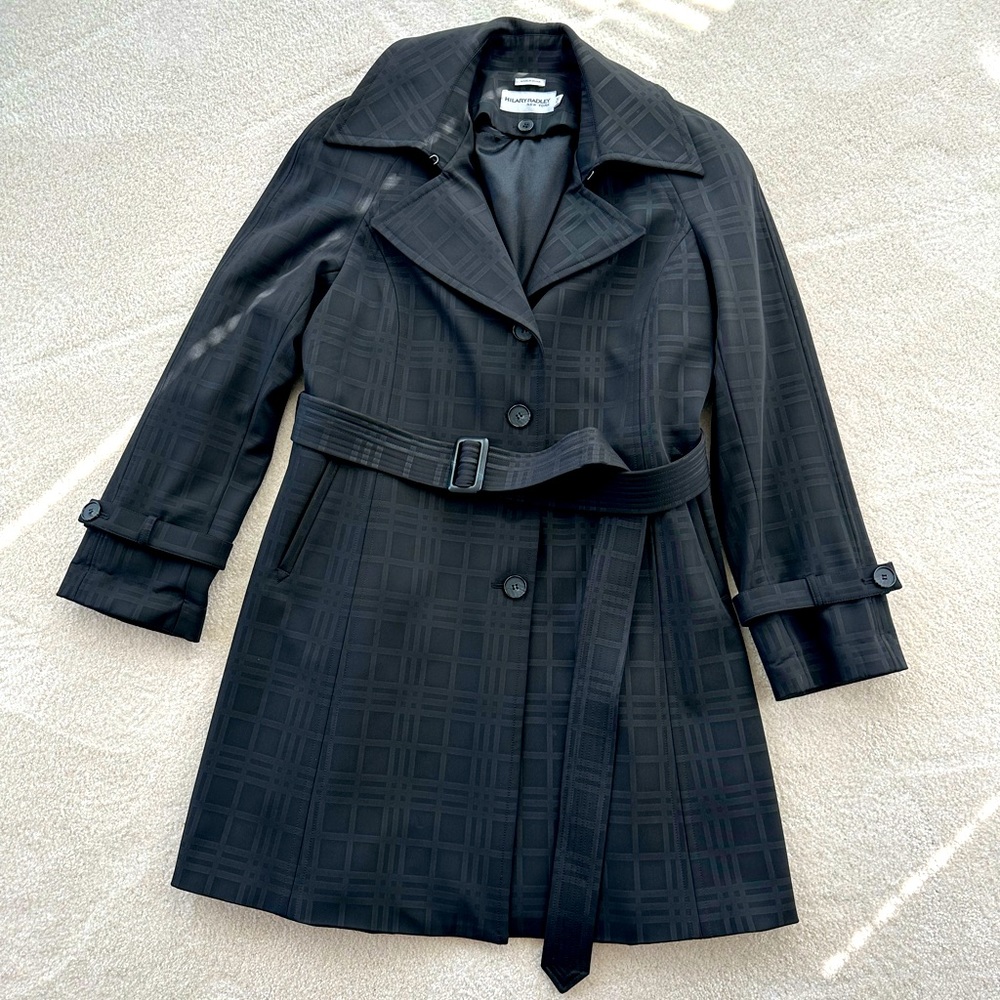 Hilary Radley Women's Black trench coat